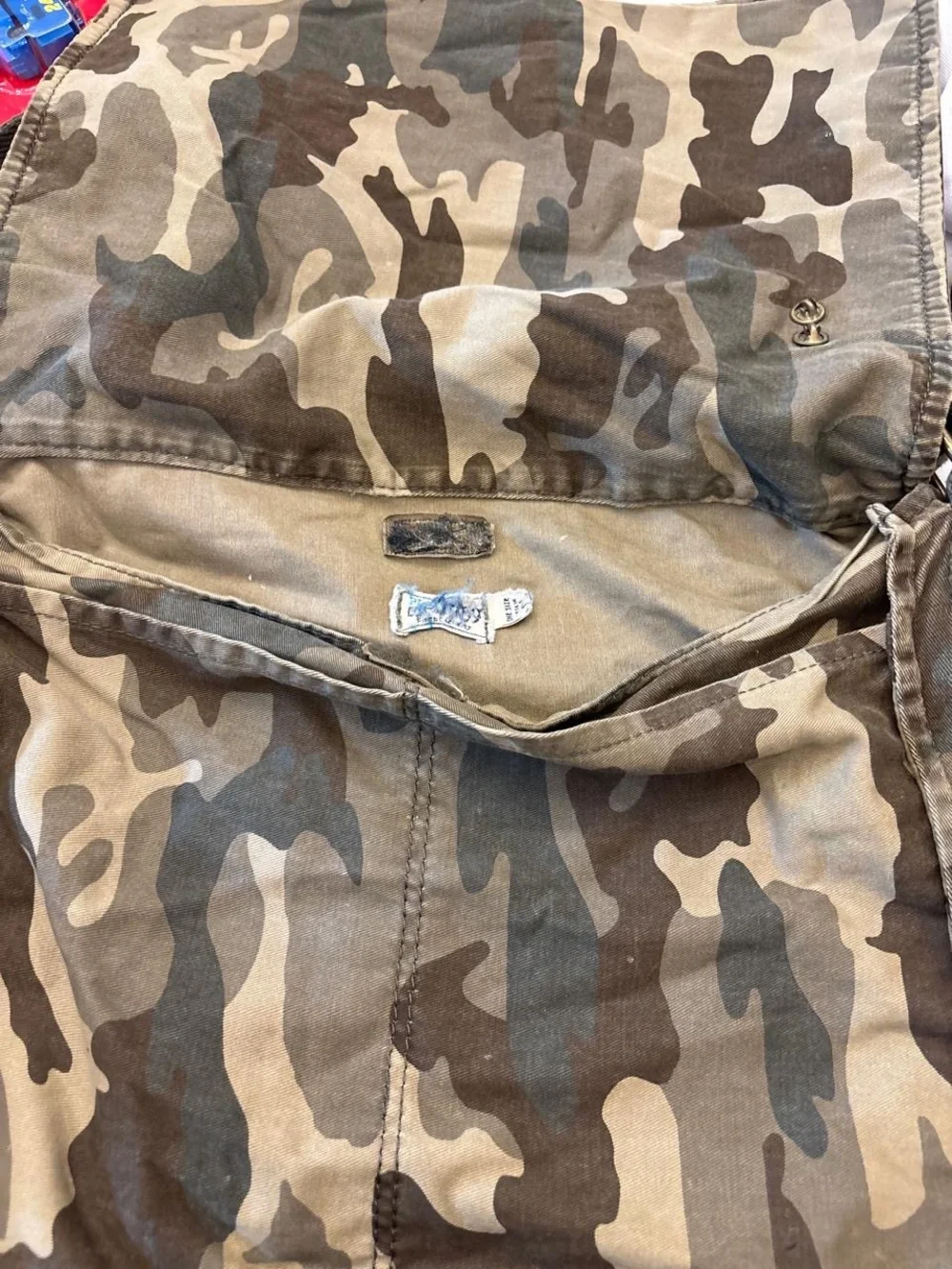Vintage Camo Canvas Messenger Bag Outdoor Hiking Patches Crossbody #O21